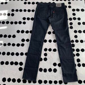 Levi's X Andy Warhol Factory Jeans Womens 29 Black Faded Denim Low Rise Slim Fit